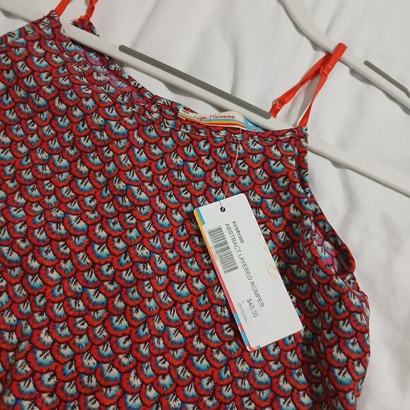 Vintage Havana L One-Piece Shorts Romper Boho fringed adjustable straps NWT - Picture 5 of 10